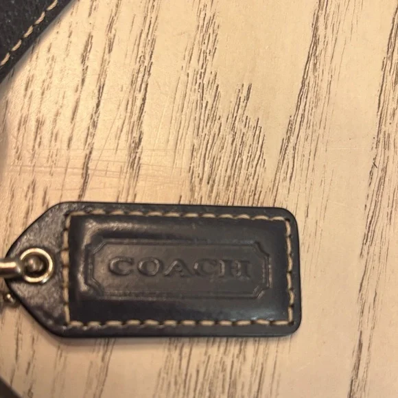 Coach Navy Blue Small Leather Tote Bag - Picture 7 of 10